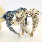 Wholesale floral Print Knotted Bow Headband One Fits Most