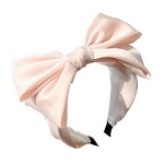Wholesale solid Color Knotted Ribbon Bow Headband One Fits Most
