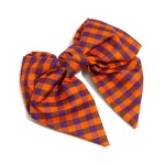 Wholesale checkered Plaid Game Day Clip Hair Bow L