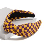 Wholesale checkered Game Day Knotted Headband One Fits Most