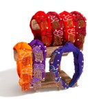 Wholesale beaded Knotted Headband Seed Bead Cowboy Hat Rhinestone Fringe Detail