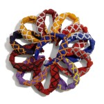 Wholesale game Day Seed Beaded Hollow Checkered Knotted Headband One Fits Most