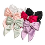 Wholesale large Ribbon Hair Bow Clip Pearl Details L W