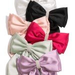 Wholesale large Ribbon Hair Bow Clip Pearl Details L W