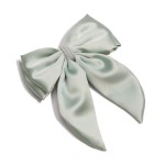 Wholesale large Ribbon Hair Bow Clip Pearl Details L W