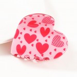 Wholesale hearts Printed Heart Acetate Hair Claw Clip L