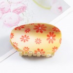 Wholesale flower Print Easter Egg Claw Hair Clip L