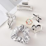 Wholesale metallic Hair Accessory Box Box Includes Claw Hair Clips Large Scrunch
