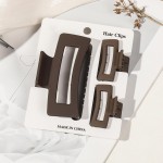Set Of Three Claw Hair Clips 

- One Big 3.25" L
- Two Mini 1.75" L