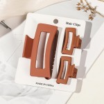 Set Of Three Claw Hair Clips 

- One Big 3.25" L
- Two Mini 1.75" L