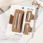 Set Of Three Claw Hair Clips 

- One Big 3.25" L
- Two Mini 1.75" L