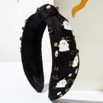 Wholesale enamel Ghost Rhinestone Studded Knotted Headband One Fits Most
