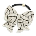 Wholesale puffy Rhinestone Sports Ball Hair Tie L