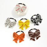 Wholesale puffy Rhinestone Sports Ball Hair Tie L