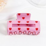 Wholesale hearts Printed Acetate Claw Hair Clip L