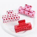 Wholesale hearts Printed Acetate Claw Hair Clip L