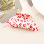 Wholesale marbled Acetate Lips Hearts Printed Claw Hair Clip L