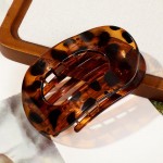 Flat Hollow Oval Claw Hair Clip 

- Approximately 4" L