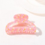 Wholesale iridescent Acetate Printed Flowers Claw Hair Clip L