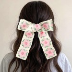Wholesale crochet Granny Square Clip Hair Bow L