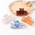 Wholesale two Abstract Print Acetate Claw Hair Clip D