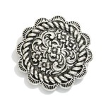 Wholesale round Metal Filigree Western Scarf Clip D