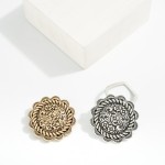Wholesale round Metal Filigree Western Scarf Clip D