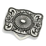 Wholesale rectangular Metal Filigree Western Scarf Clip D
