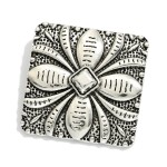 Wholesale metal Western Scarf Clip Engraved Flower Detail D