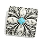 Wholesale metal Western Scarf Clip Engraved Flower Detail D