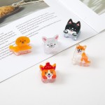 Wholesale set Five Mini Dog Acetate Claw Hair Clips L