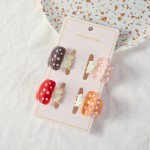 Wholesale set Four Mushroom Acetate Claw Hair Clips L