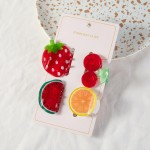 Wholesale set Four Fruit Acetate Claw Hair Clips L