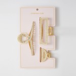 Wholesale set Three Pearl Rhinestone Claw Hair Clips L