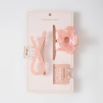 Wholesale set Three Marbled Acetate Claw Hair Clips L