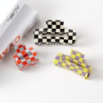 Wholesale set Three Checker Acetate Claw Hair Clips L