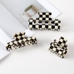 Wholesale set Three Checker Acetate Claw Hair Clips L