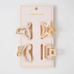 Wholesale set Four Acetate Metal Claw Hair Clips L