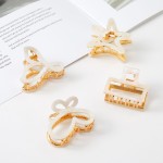 Wholesale set Four Acetate Metal Claw Hair Clips L