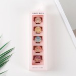 Wholesale set Five Mini Marbled Acetate Happy Claw Hair Clips Gift Box Included