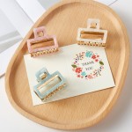 Wholesale set three Marbled Acetate Metal Claw Hair Clips Gift Box Included L