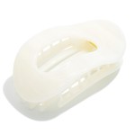 Wholesale flat Hollow Oval Marbled Acetate Claw Hair Clip L