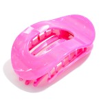 Wholesale flat Hollow Oval Marbled Acetate Claw Hair Clip L