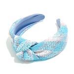 Wholesale plaid Woven Raffia Knotted Headband One Fits Most
