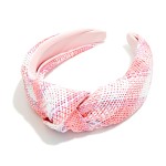 Wholesale plaid Woven Raffia Knotted Headband One Fits Most