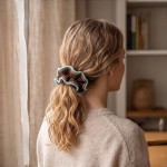 Wholesale soft Satin Hair Scrunchie silky smooth finish s gentle strands helps p