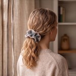 Wholesale soft Satin Hair Scrunchie silky smooth finish s gentle strands helps p