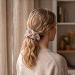 Wholesale soft Satin Hair Scrunchie silky smooth finish s gentle strands helps p