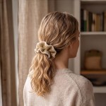Wholesale soft Satin Hair Scrunchie silky smooth finish s gentle strands helps p