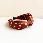 Wholesale silky Polka Dot Knotted Headband One Fits Most